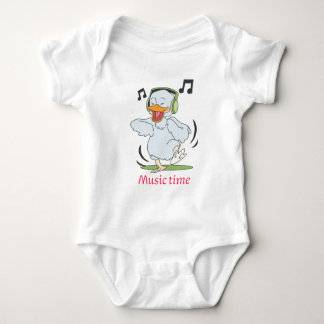 Schattigee Dancing Duck Baby Bodysuit - Music Time