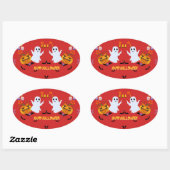  Schattigee Dancing Ghost Halloween Sticker (Vel)
