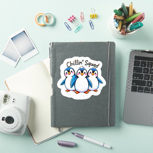 Schattigee Dancing Penguins Chillin' Squad Sticker (iPad Cover)