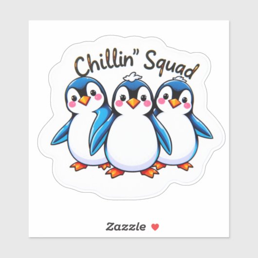 Schattigee Dancing Penguins Chillin' Squad Sticker (Vel)