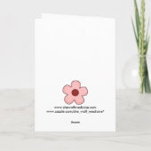 Schattigee dank - Koe & Flower Bedankkaart (Achterkant)