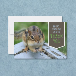 Schattigee Dankbare Chipmunk Flat Bedankt Card