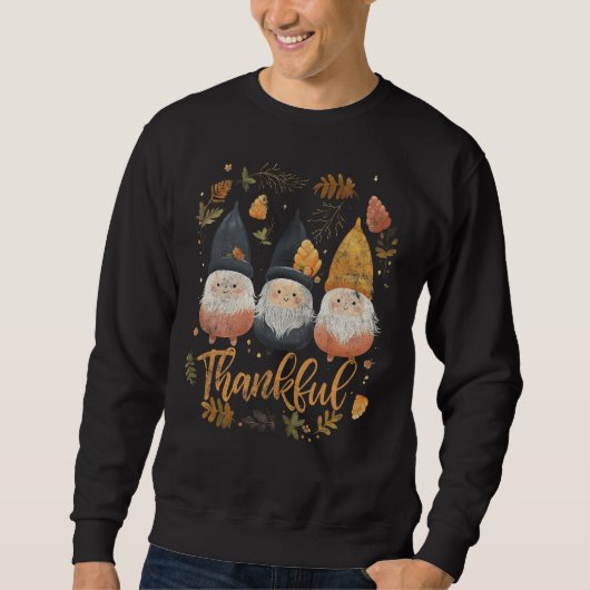 Schattigee Dankbare Herfst Gnomes Vrouwen Hallowee Trui (Voorkant)