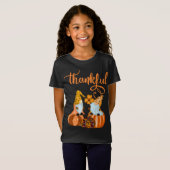 Schattigee dankbare kabouters voor Herfst of Hallo T-shirt (Voorkant volledig)