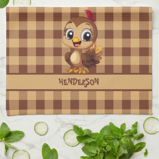 Schattigee dankbare Thanksgiving Turkije Theedoek (Gevouwen)