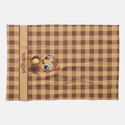 Schattigee dankbare Thanksgiving Turkije Theedoek (Horizontaal)