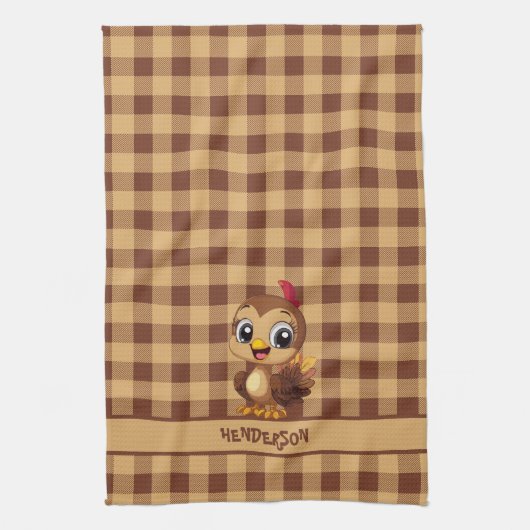 Schattigee dankbare Thanksgiving Turkije Theedoek (Verticaal)