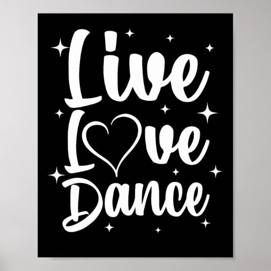 Schattigee Dans Kunst Voor Dansers Mannen Vrouwen Poster (Voorkant)
