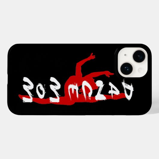 Schattigee Dans Moeder Ontwerp iPhone Case (Achterkant (horizontaal))