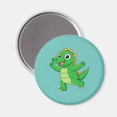 Schattigee dansalligator magneet (Voorkant / Achterkant)