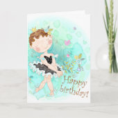 Schattigee dansballerina gefeliciteerd kaart (Voorkant)