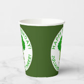 Schattigee dansende broccoli gepersonaliseerde ver papieren bekers (Links)