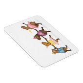 Schattigee dansende Capybaras feestmagneet Magneet (Rechterzijde)