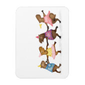 Schattigee dansende Capybaras feestmagneet Magneet (Verticaal)