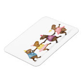 Schattigee dansende Capybaras feestmagneet Magneet (Linkerzijde)