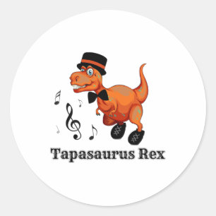 Schattigee Dansende Dinosaurus Tap Danscadeau - Ta Ronde Sticker