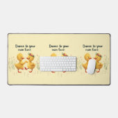 Schattigee dansende eendjes met bloemenlente vibes bureaumat (Keyboard & Muis)