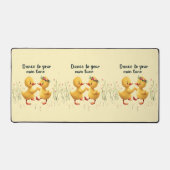 Schattigee dansende eendjes met bloemenlente vibes bureaumat (Voorkant)