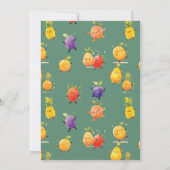 Schattigee Dansende Fruit Verjaardag Kaart (Achterkant)