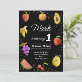 Schattigee Dansende Fruit Verjaardag Kaart (Staand voorkant)