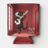 Schattigee Dansende Gitaar Kat en Muis Koelbox Blikjeskoeler (Voorkant)