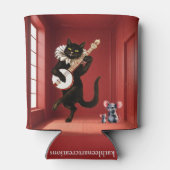Schattigee Dansende Gitaar Kat en Muis Koelbox Blikjeskoeler (Achterkant)