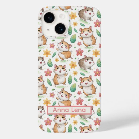Schattigee dansende hamster en naam iPhone / iPad  Case-Mate iPhone Case (Achterkant)
