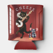 Schattigee Dansende Kat en Muis Vrienden Koelbox Blikjeskoeler (Achterkant)