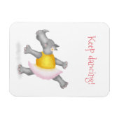 Schattigee dansende neushoornmagneet magneet (Horizontaal)