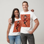 Schattigee dansende vampier t-shirt (Unisex)