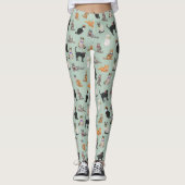 Schattigee Dapper Katten Cat Pattern Leggings (Voorkant)
