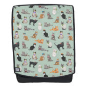 Schattigee Dapper Katten Cat Pattern Rugtassen (Voorkant)