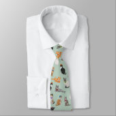 Schattigee Dapper Katten Cat Pattern Stropdas (Gebonden)