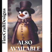 Schattigee Dapper Penguin, Coat & Top Hat BH1 Deco Tissuepapier