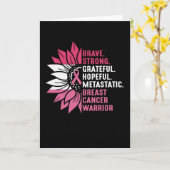 Schattigee dappere sterke hoopvolle borstkanker be kaart (Gele Bloem)