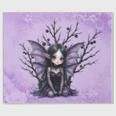 Schattigee Dark Fairy met vleermuisvleugels Cadeaupapier (Vlak)