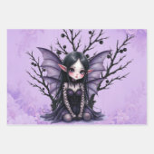 Schattigee Dark Fairy met vleermuisvleugels Inpakpapier Vel (Voorkant 2)