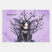 Schattigee Dark Fairy met vleermuisvleugels Inpakpapier Vel (Voorkant)
