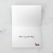 Schattigee Daschund Dog Mosaic Verjaardag Kaart (Binnen)