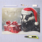 Schattigee dassenwinter kerst tissuepapier (Craft)