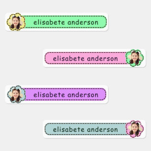 Schattigee Decoratieve Aangepaste Fotonaam Tags Wa Labels