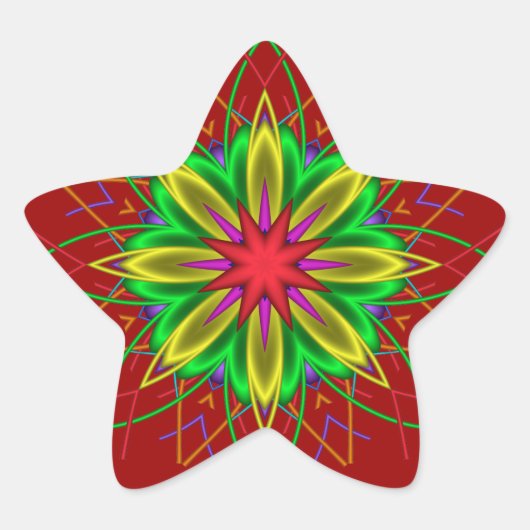 Schattigee decoratieve aanpasbare Star sticker (Voorkant)
