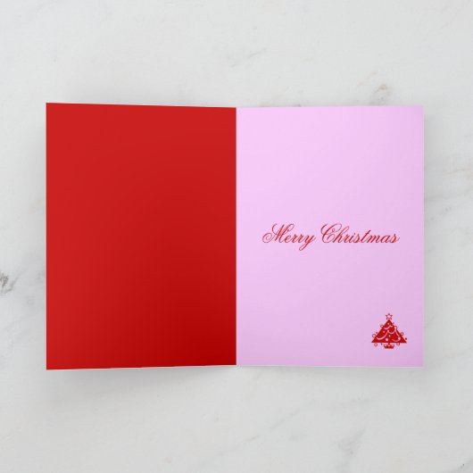 Schattigee Decoratieve Kerstkaart met Cartoon Uil Feestdagen Kaart (Binnen)