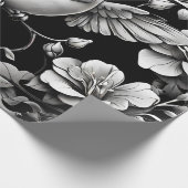 Schattigee decoratieve kolibrie cadeaupapier (Hoek)