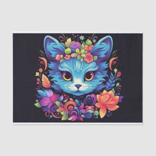 Schattigee Decoupage kattenliefhebbers Tissue Pape Tissuepapier (Voorkant)