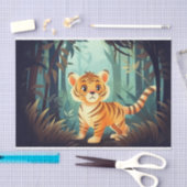 Schattigee Decoupage kinder tijger liefhebbers oer Tissuepapier (Craft)