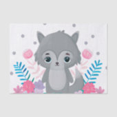 Schattigee Decoupage kinder wolvenliefhebbers Tissuepapier (Voorkant)