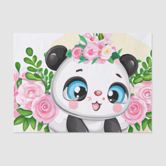 Schattigee Decoupage panda beer liefhebbers Tissue Tissuepapier (Voorkant)