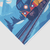 Schattigee Decoupage treinliefhebbers retro Tissuepapier (Detail)