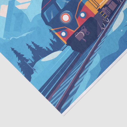 Schattigee Decoupage treinliefhebbers retro Tissuepapier (Detail)